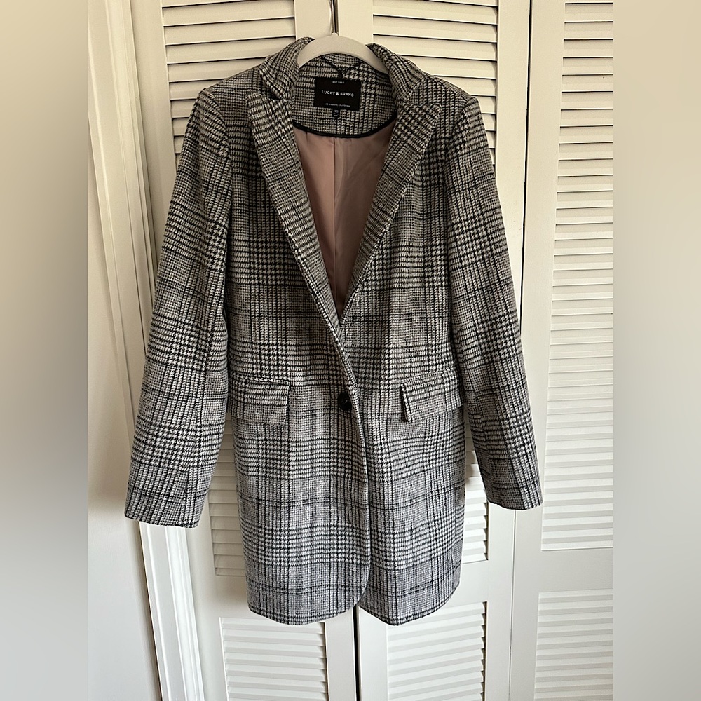 Lucky Brand Winter Herringbone Peacoat